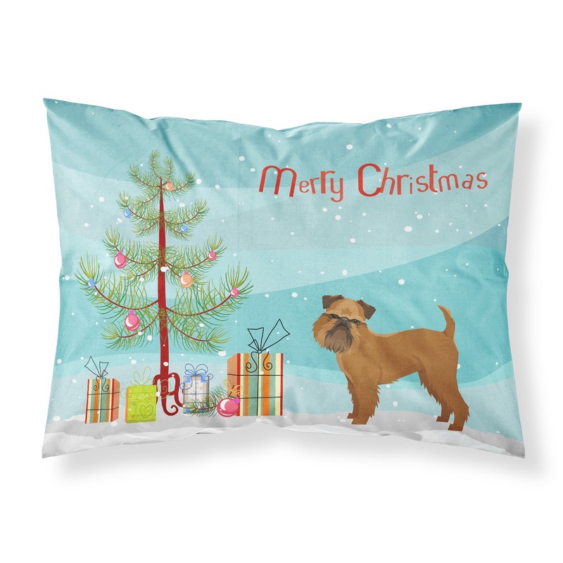 Brussels Griffon Christmas Tree  Standard Pillowcase  Artistic Decorative Front, White Back CK3544PILLOWCASE