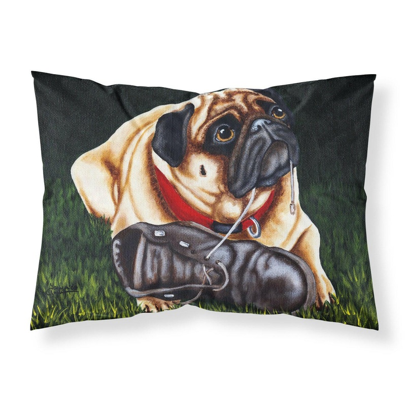 Cluster Buster the Pug Fabric Standard Pillowcase  Artistic Decorative Front, White Back AMB1382PILLOWCASE