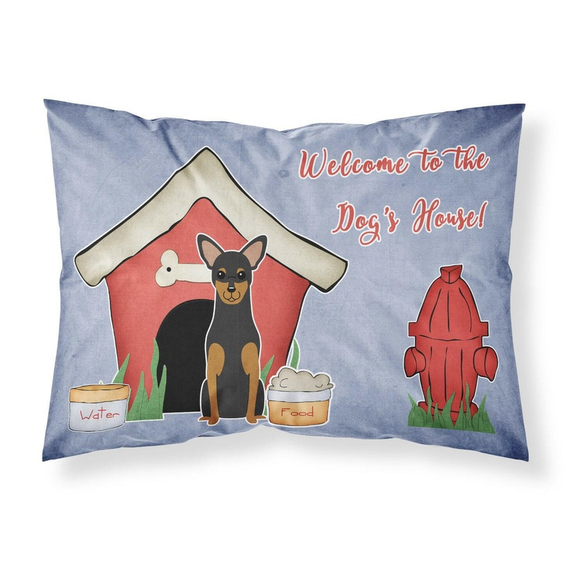 Dog House Collection Manchester Terrier Fabric Standard Pillowcase  Artistic Decorative Front, White Back BB2782PILLOWCASE