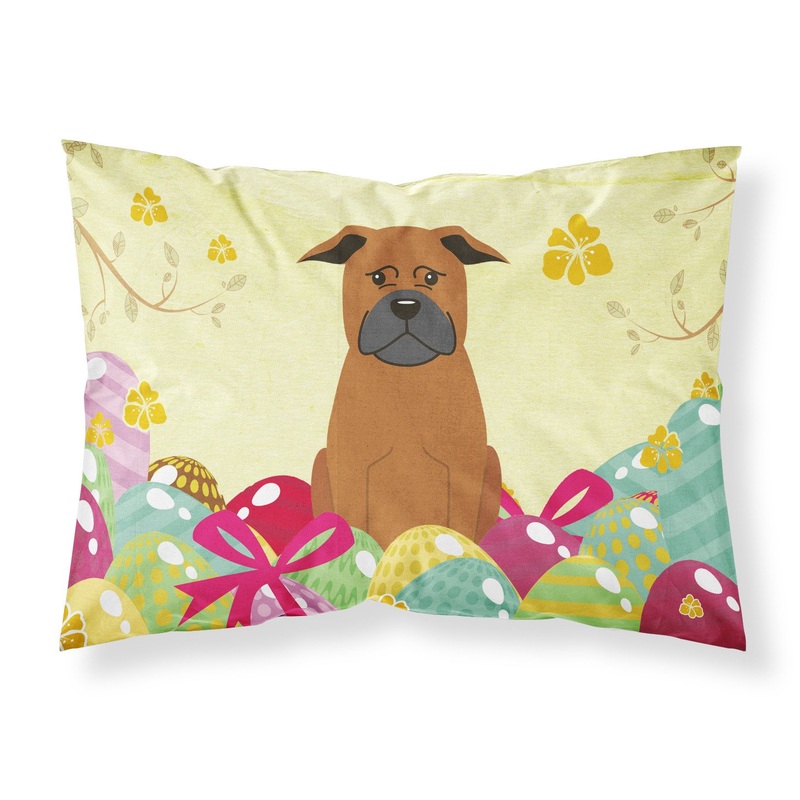 Easter Eggs Chinese Chongqing Dog Fabric Standard Pillowcase  Artistic Decorative Front, White Back BB6111PILLOWCASE