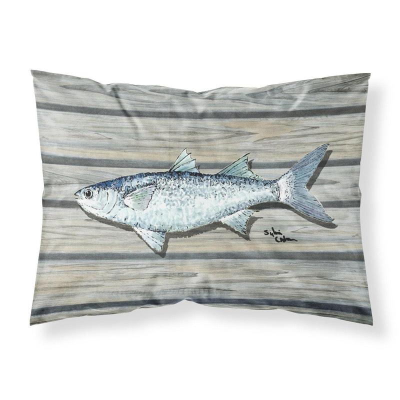 Fish Mullet Standard Pillowcases  Artistic Decorative Front, Crisp White Back