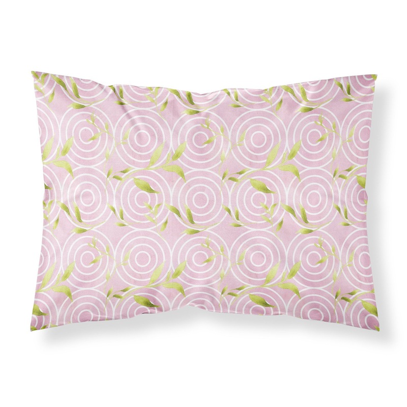 Gemoetric Circles on Pink Watercolor Fabric Standard Pillowcase  Artistic Decorative Front, White Back BB7492PILLOWCASE