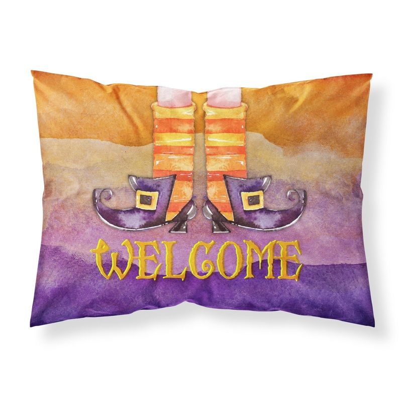 Halloween Welcome Witches Feet Fabric Standard Pillowcase  Artistic Decorative Front, White Back BB7459PILLOWCASE