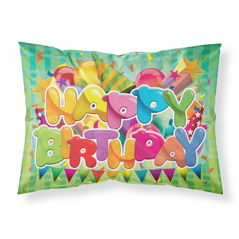 Happy Birthday Fabric Standard Pillowcase  Artistic Decorative Front, White Back APH8872PILLOWCASE