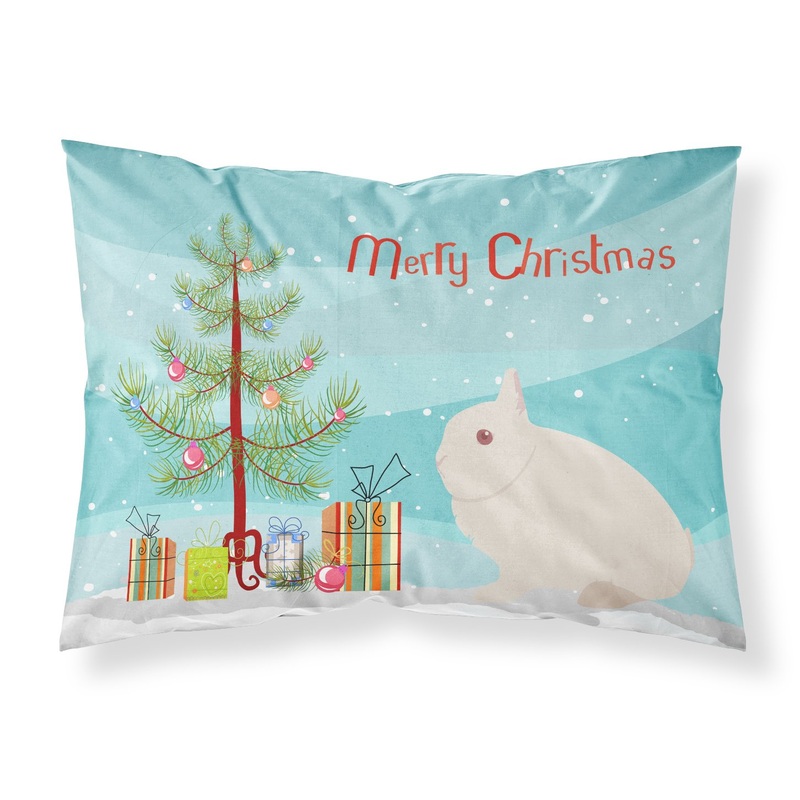 Hermelin Rabbit Christmas Fabric Standard Pillowcase  Artistic Decorative Front, White Back BB9331PILLOWCASE