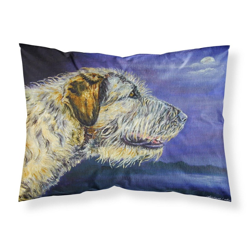 Irish Wolfhound Looking Fabric Standard Pillowcase  Artistic Decorative Front, White Back 7352PILLOWCASE