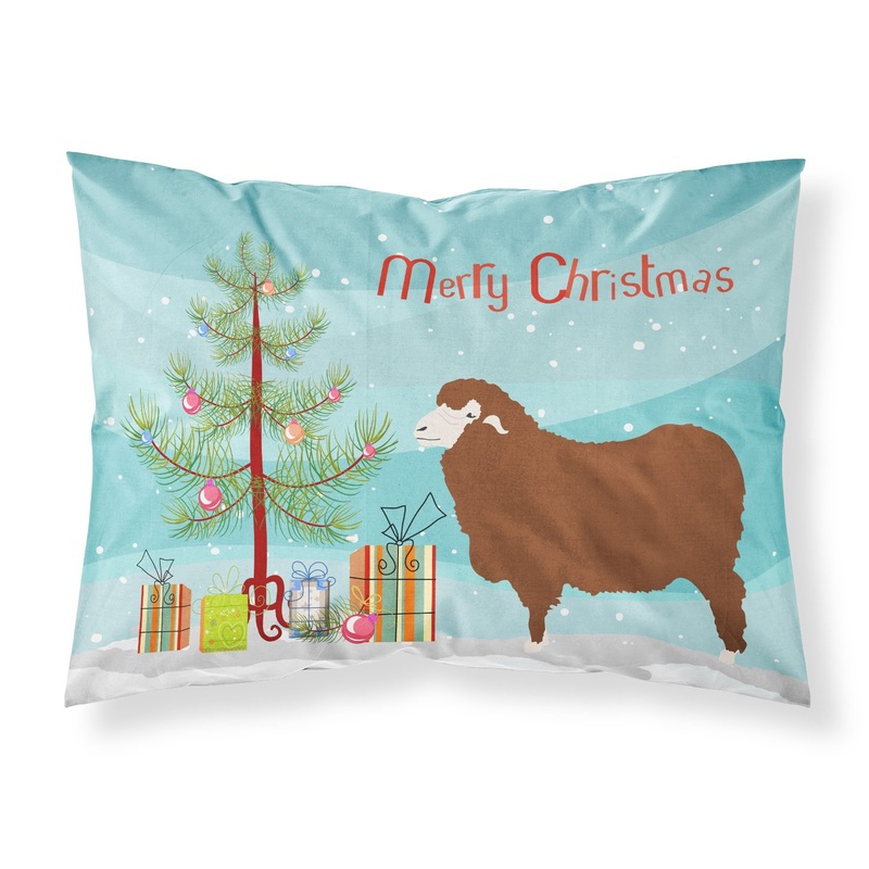 Merino Sheep Christmas Fabric Standard Pillowcase  Artistic Decorative Front, White Back BB9348PILLOWCASE