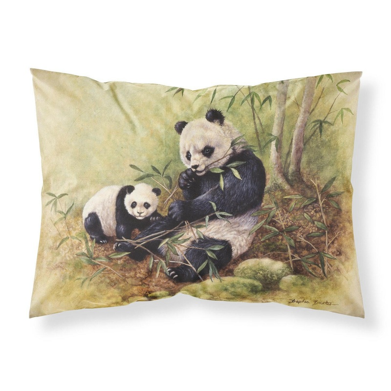 Panda Bears by Daphne Baxter Fabric Standard Pillowcase  Artistic Decorative Front, White Back BDBA0111PILLOWCASE