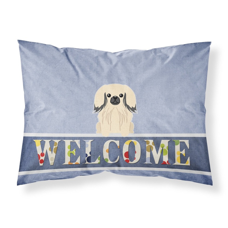 Pekingnese Cream Welcome Fabric Standard Pillowcase  Artistic Decorative Front, White Back BB5687PILLOWCASE