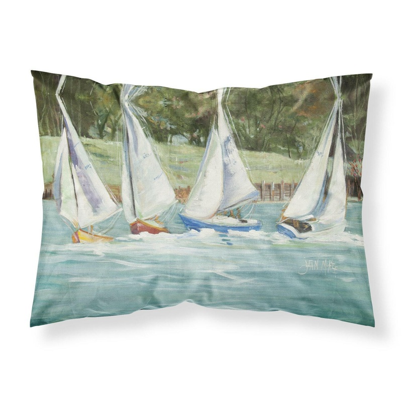 Sailboats on the bay Fabric Standard Pillowcase  Artistic Decorative Front, White Back JMK1035PILLOWCASE