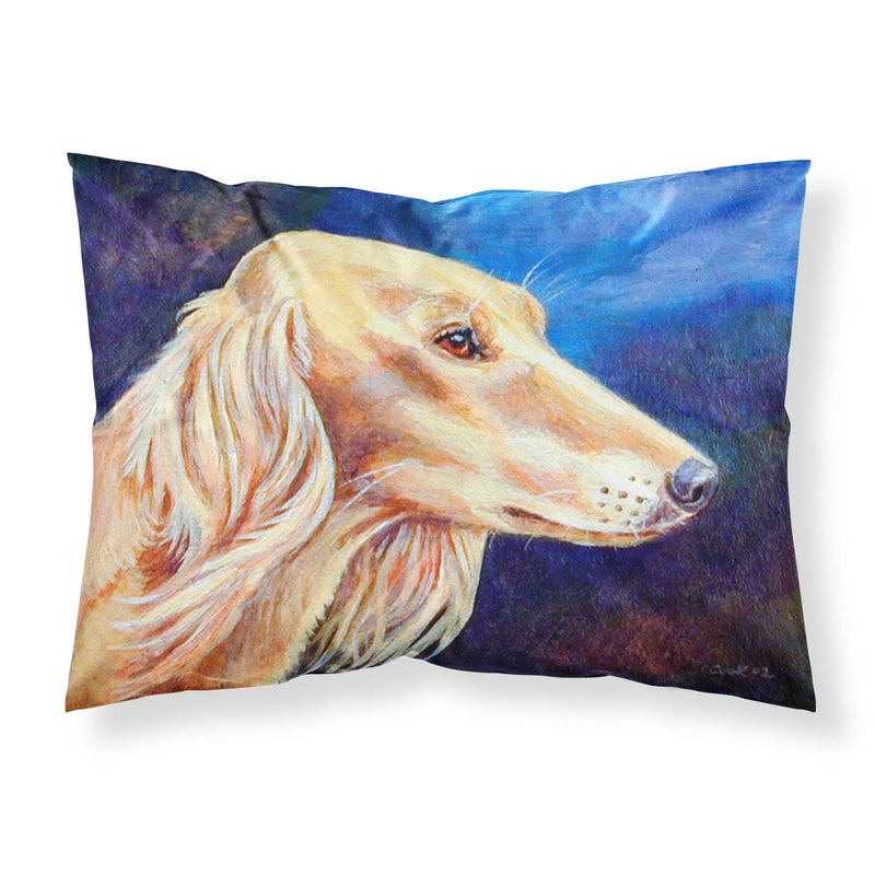 Saluki Standard Pillowcases  Artistic Decorative Front, Crisp White Back
