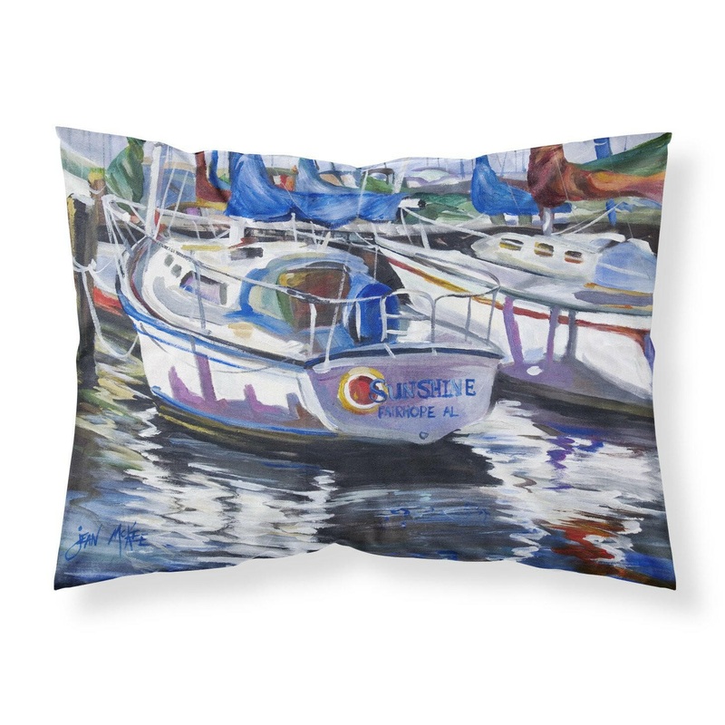 Sunshine Sailboat Fabric Standard Pillowcase  Artistic Decorative Front, White Back JMK1081PILLOWCASE