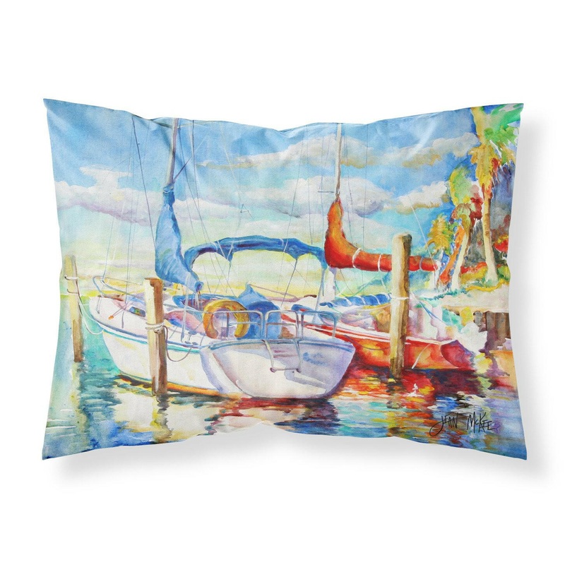 Towering Q Sailboat Fabric Standard Pillowcase  Artistic Decorative Front, White Back JMK1088PILLOWCASE