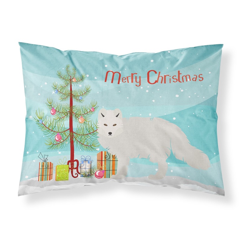 White Arctic Fox Christmas Fabric Standard Pillowcase  Artistic Decorative Front, White Back BB9244PILLOWCASE