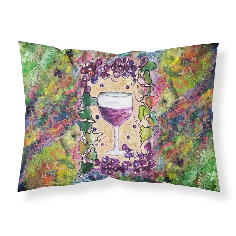 Wine  Standard Pillowcases  Artistic Decorative Front, Crisp White Back