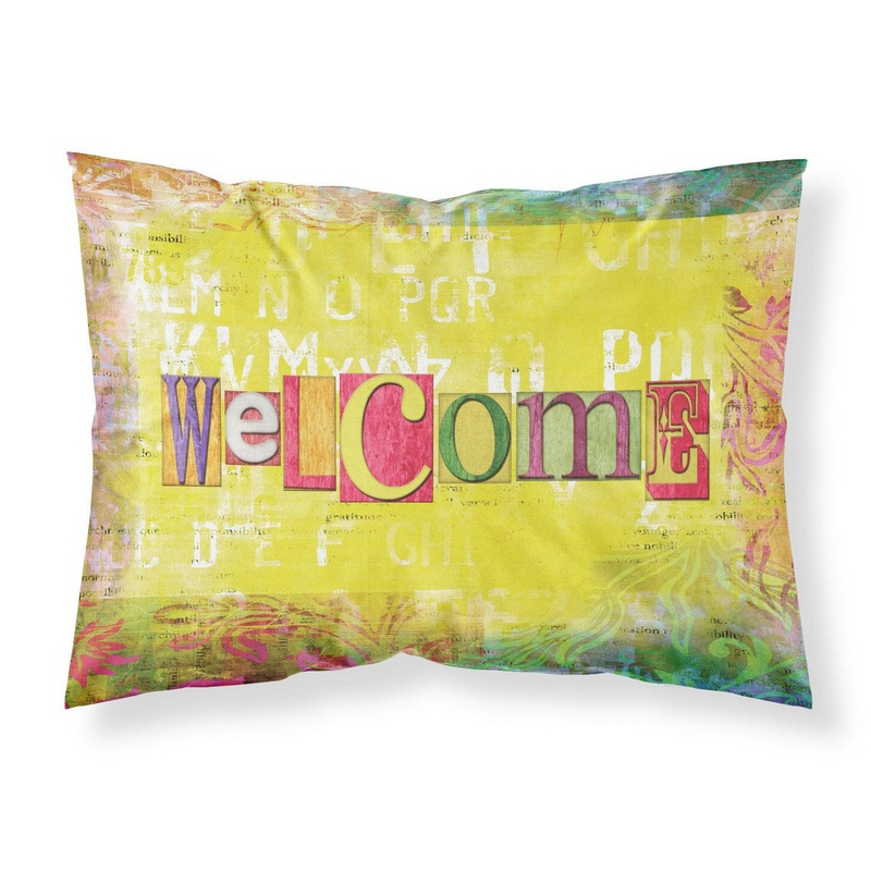 Artsy Welcome Standard Pillowcases  Artistic Decorative Front, Crisp White Back SB3097PILLOWCASE