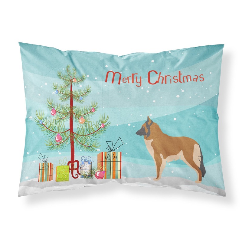 Belgian Tervuren Christmas Fabric Standard Pillowcase  Artistic Decorative Front, White Back BB8465PILLOWCASE