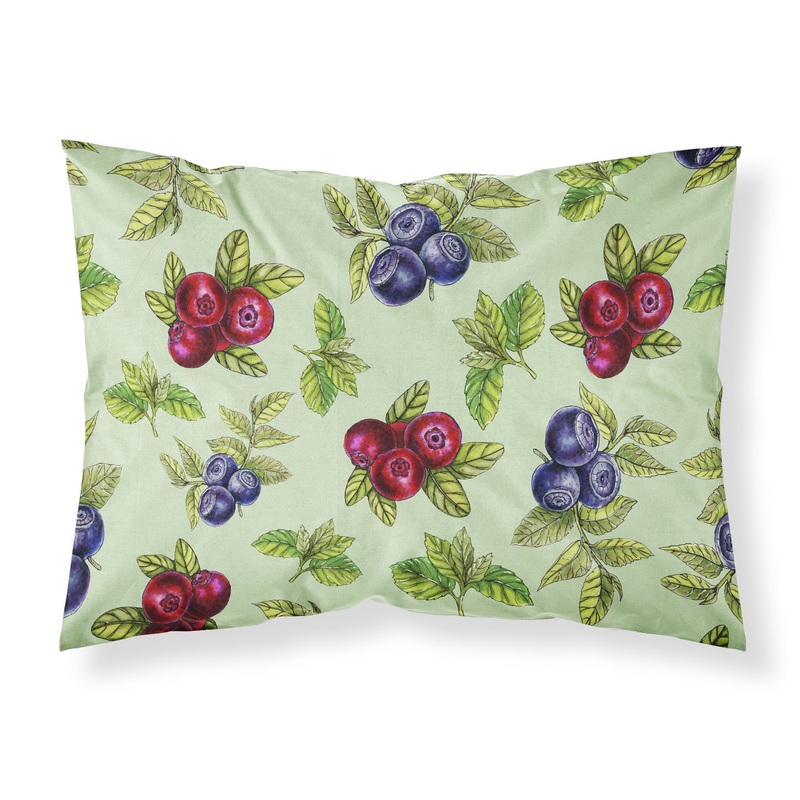 Berries in Green Fabric Standard Pillowcase  Artistic Decorative Front, White Back BB5208PILLOWCASE