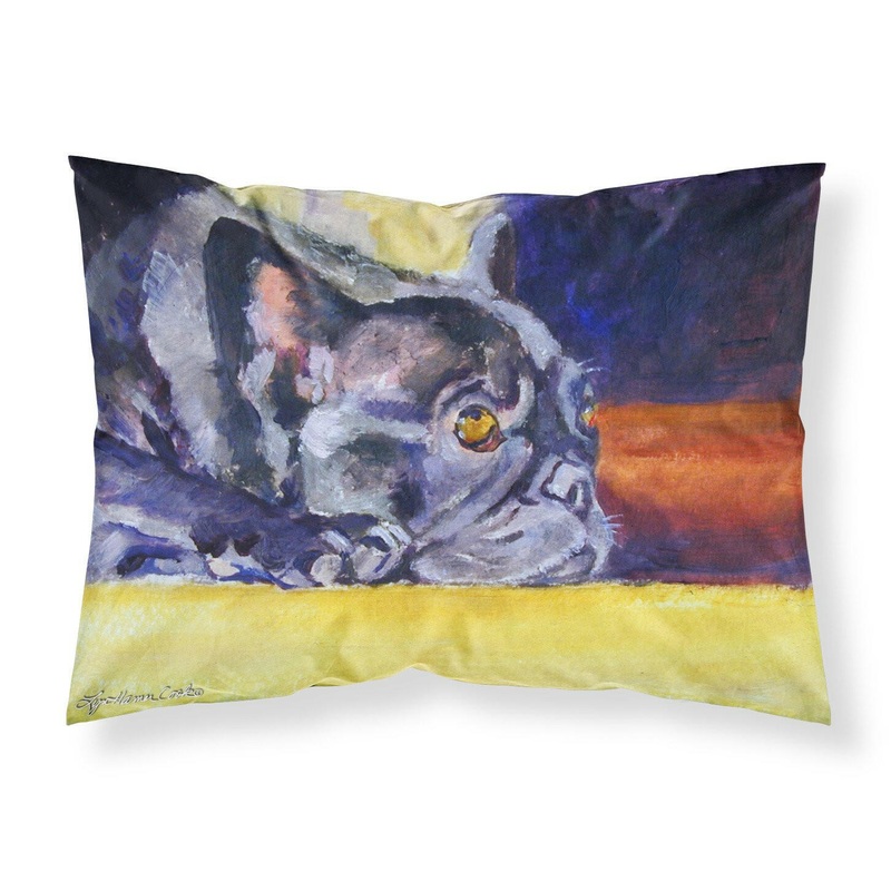 Black French Bulldog Sunny Fabric Standard Pillowcase  Artistic Decorative Front, White Back 7331PILLOWCASE