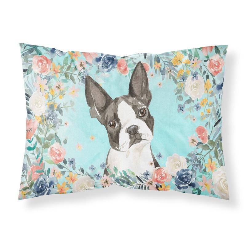 Boston Terrier  Standard Pillowcase  Artistic Decorative Front, White Back CK3433PILLOWCASE