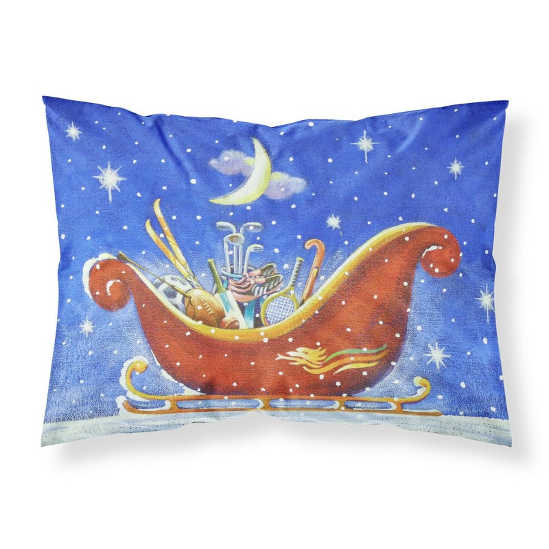 Christmas Santa's Sleigh by Roy Avis Fabric Standard Pillowcase  Artistic Decorative Front, White Back ARA0143PILLOWCASE