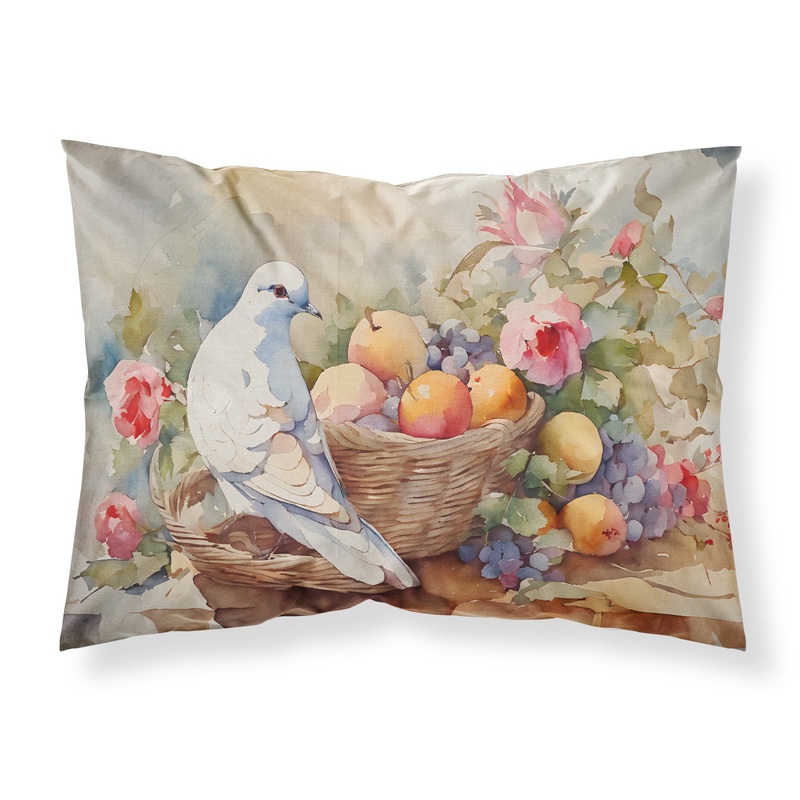 Dove Standard Pillowcase  Artistic Decorative Front, White Back