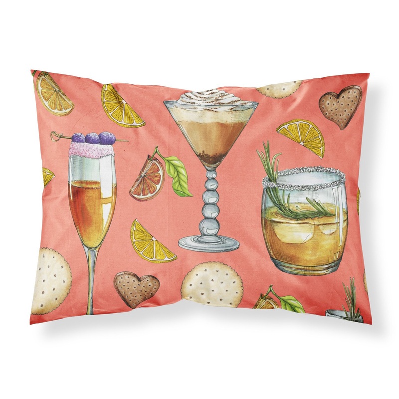 Drinks and Cocktails Salmon Fabric Standard Pillowcase  Artistic Decorative Front, White Back BB5201PILLOWCASE