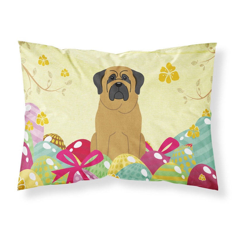 Easter Eggs Mastiff Fabric Standard Pillowcase  Artistic Decorative Front, White Back BB6018PILLOWCASE