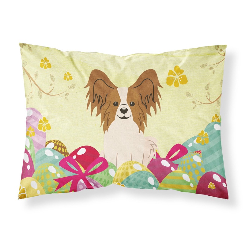 Easter Eggs Papillon Red White Fabric Standard Pillowcase  Artistic Decorative Front, White Back BB6078PILLOWCASE
