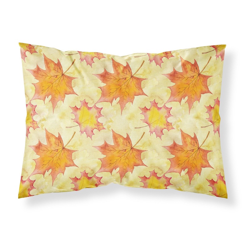 Fall Leaves Scattered Fabric Standard Pillowcase  Artistic Decorative Front, White Back BB7496PILLOWCASE