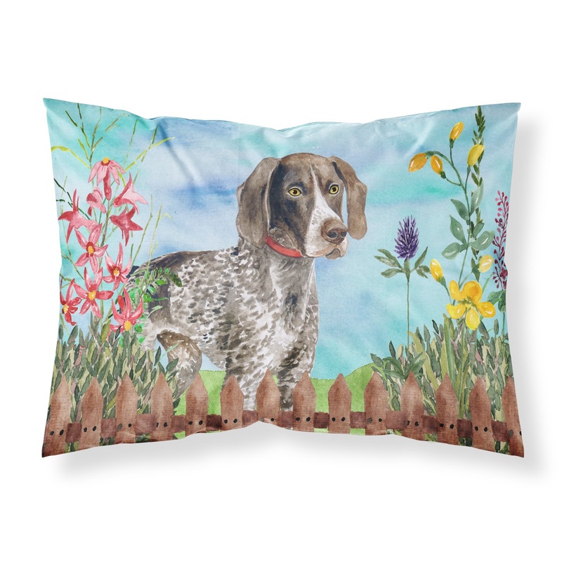 German Shorthaired Pointer Spring  Standard Pillowcase  Artistic Decorative Front, White Back CK1203PILLOWCASE