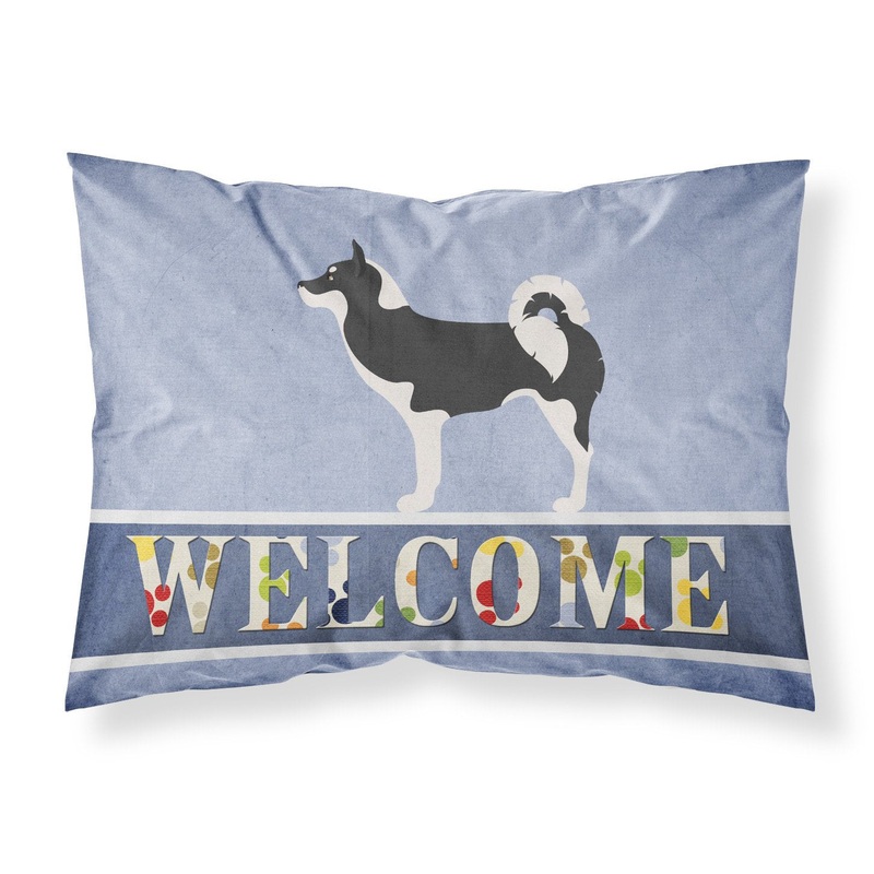Greenland Dog Welcome Fabric Standard Pillowcase  Artistic Decorative Front, White Back BB8338PILLOWCASE
