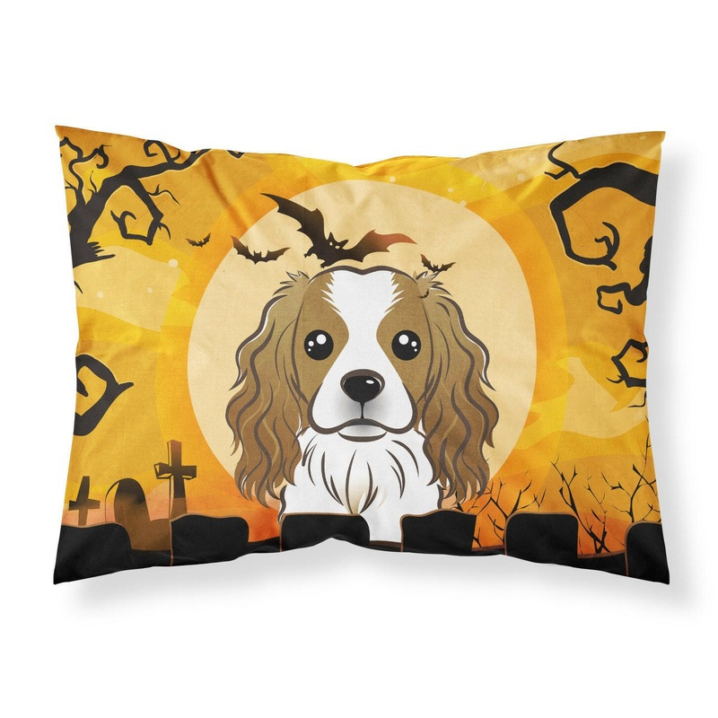 Halloween Cavalier Spaniel Fabric Standard Pillowcase  Artistic Decorative Front, White Back BB1782PILLOWCASE