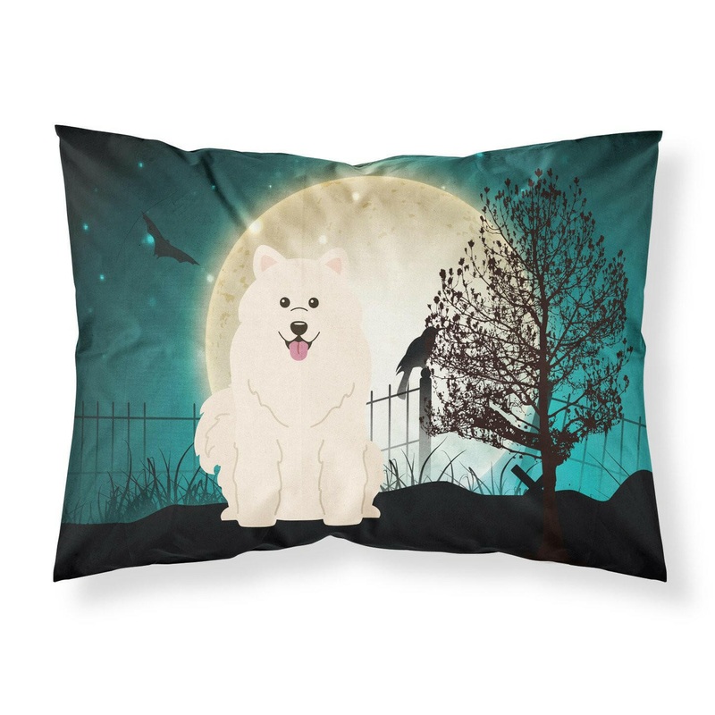 Halloween Scary Samoyed Fabric Standard Pillowcase  Artistic Decorative Front, White Back BB2220PILLOWCASE