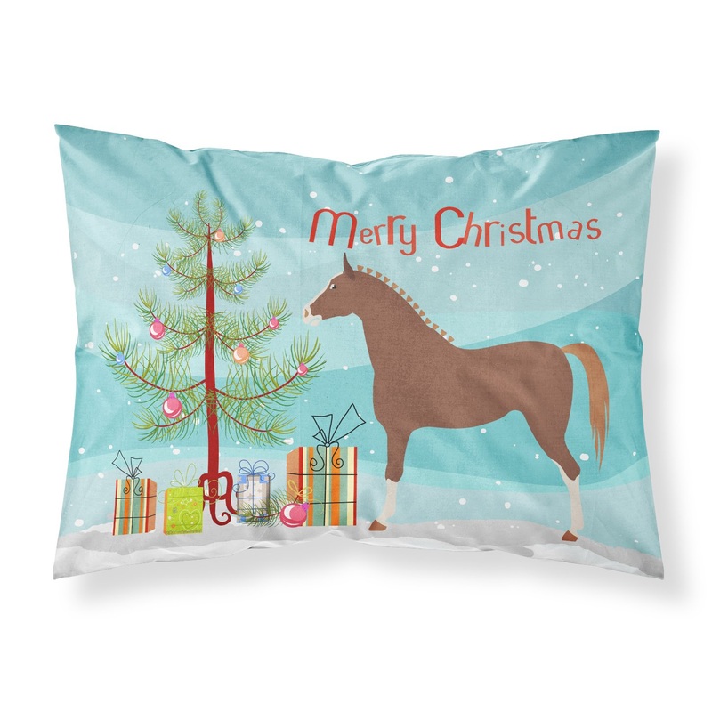 Hannoverian Horse Christmas Fabric Standard Pillowcase  Artistic Decorative Front, White Back BB9276PILLOWCASE