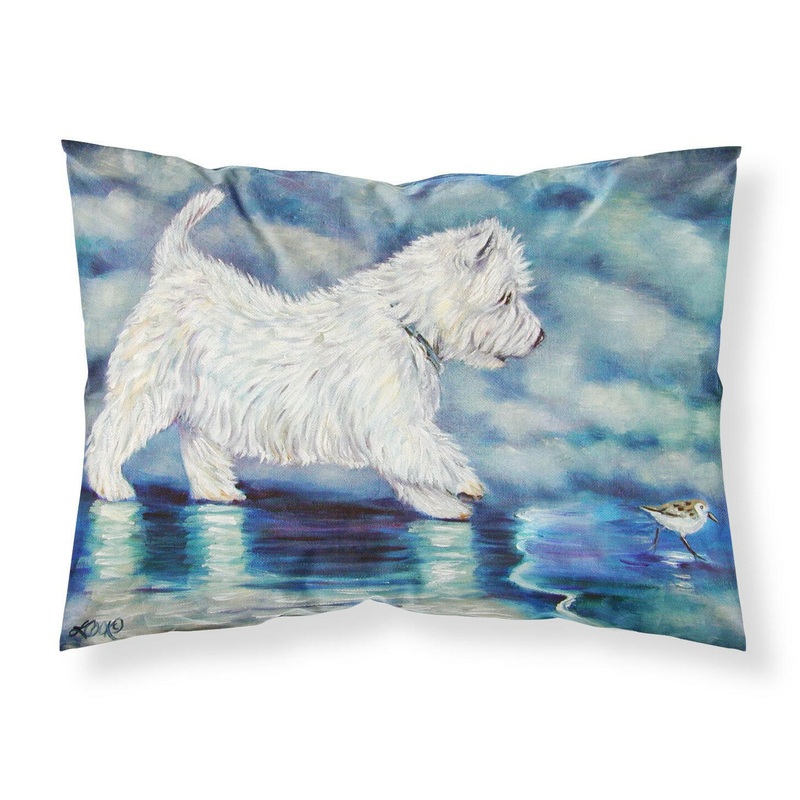 Misty Westie Fabric Standard Pillowcase  Artistic Decorative Front, White Back 7334PILLOWCASE