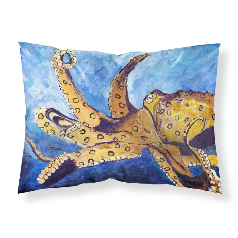 Octopus Standard Pillowcases  Artistic Decorative Front, Crisp White Back