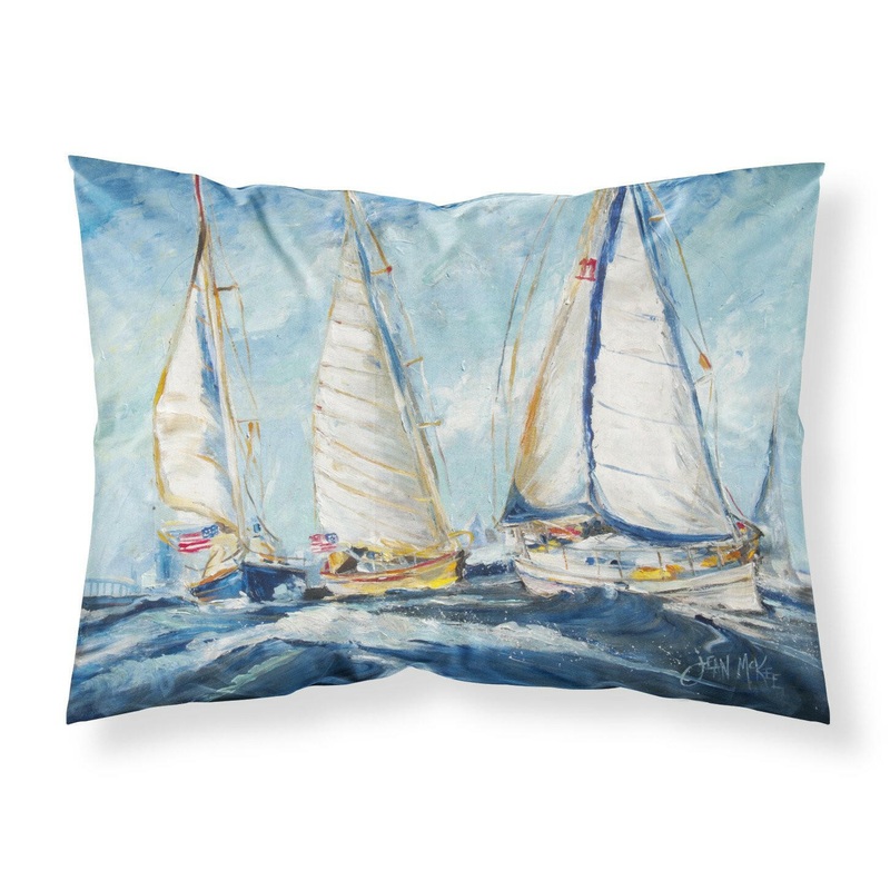 Roll me over Sailboats Fabric Standard Pillowcase  Artistic Decorative Front, White Back JMK1027PILLOWCASE