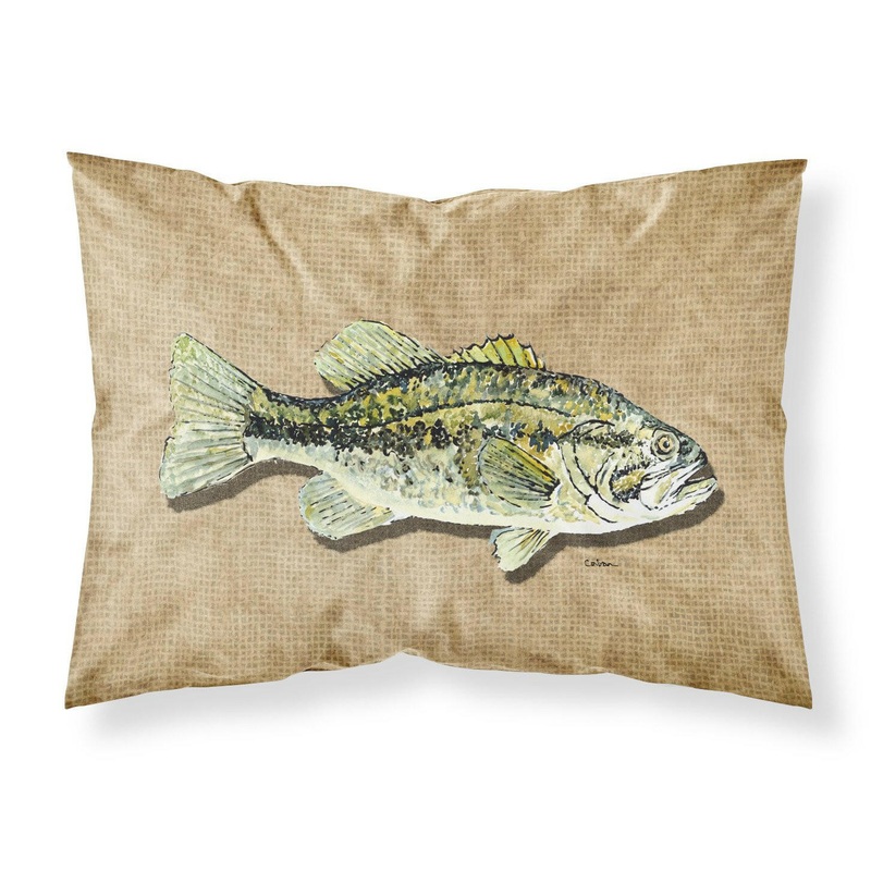 Small Mouth Bass Standard Pillowcases  Artistic Decorative Front, Crisp White Back