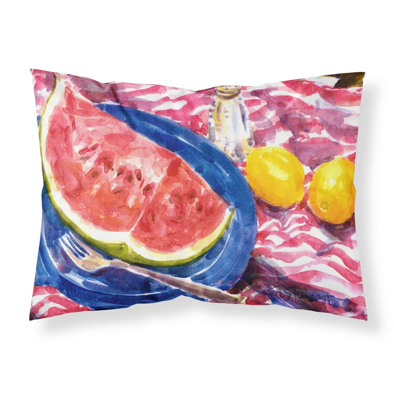 Watermelon Standard Pillowcases  Artistic Decorative Front, Crisp White Back