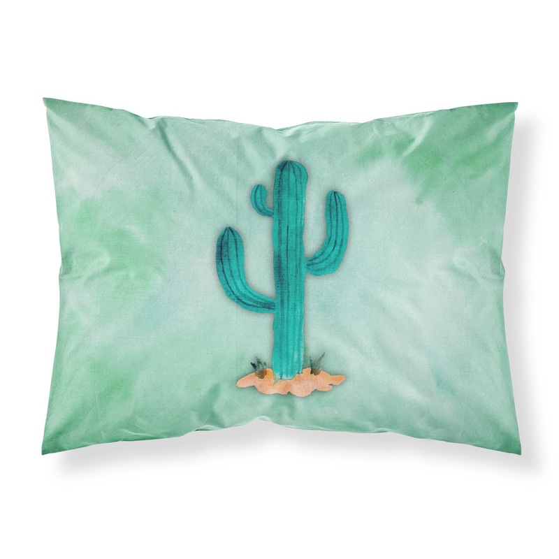 Western Cactus Watercolor Fabric Standard Pillowcase  Artistic Decorative Front, White Back BB7369PILLOWCASE
