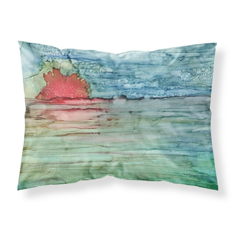 Abstract Sunset on the Water Fabric Standard Pillowcase  Artistic Decorative Front, White Back 8984PILLOWCASE