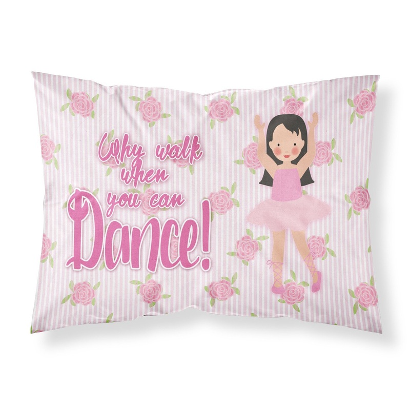 Ballet Long Dark Hair Fabric Standard Pillowcase  Artistic Decorative Front, White Back BB5388PILLOWCASE