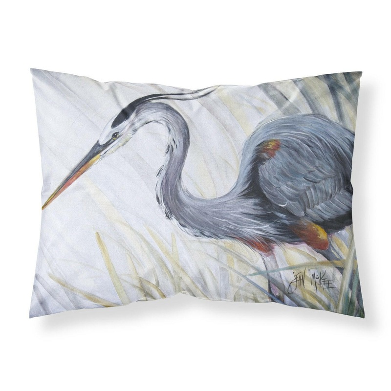 Blue Heron Frog hunting Fabric Standard Pillowcase  Artistic Decorative Front, White Back JMK1017PILLOWCASE