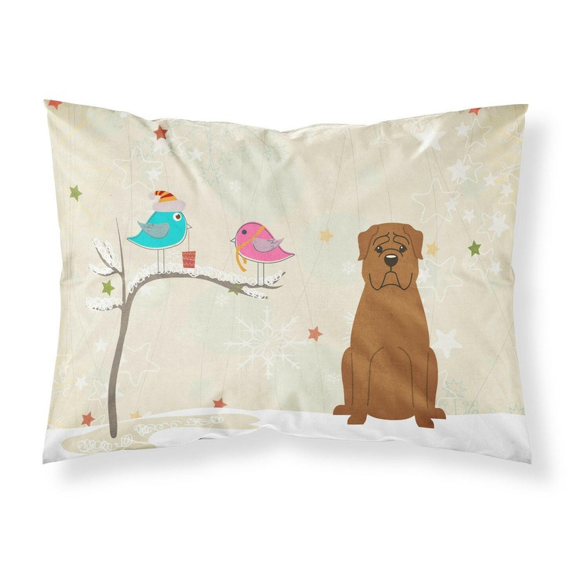 Christmas Presents between Friends Dogue de Bourdeaux Fabric Standard Pillowcase  Artistic Decorative Front, White Back BB2545PILLOWCASE