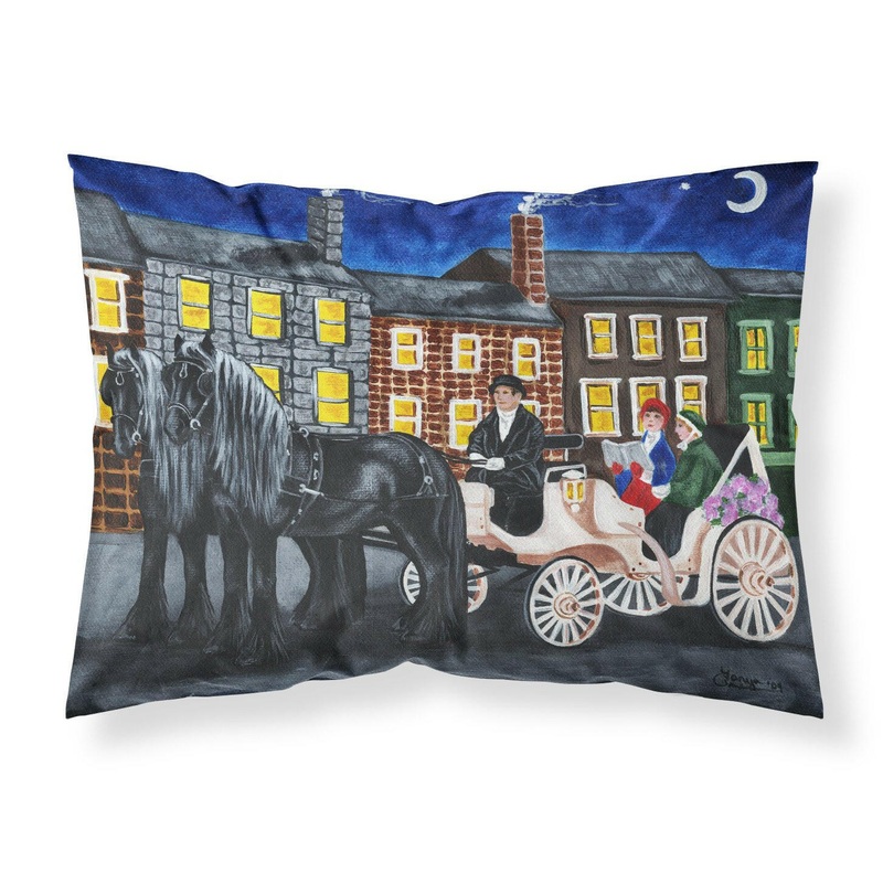 City Carriage Ride Horse Fabric Standard Pillowcase  Artistic Decorative Front, White Back AMB1409PILLOWCASE