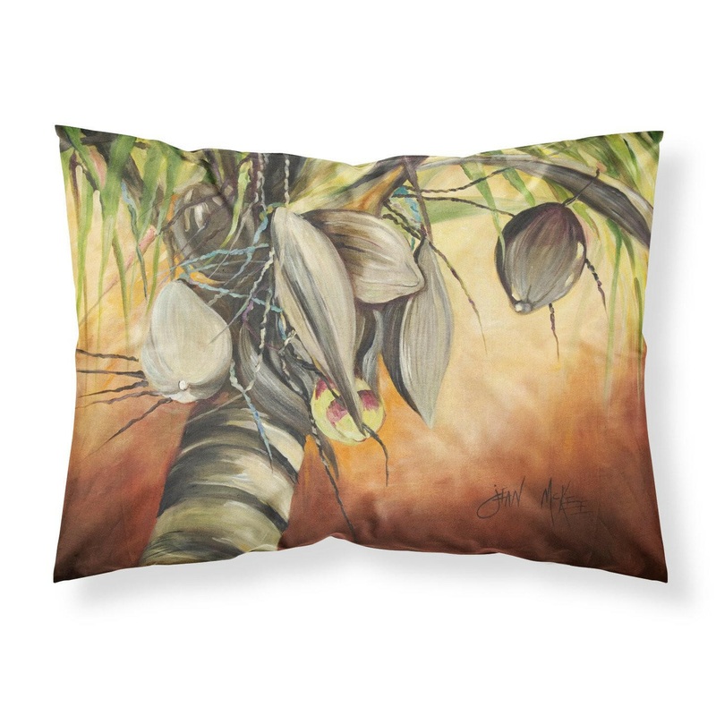 Coconut Tree Fabric Standard Pillowcase  Artistic Decorative Front, White Back JMK1128PILLOWCASE