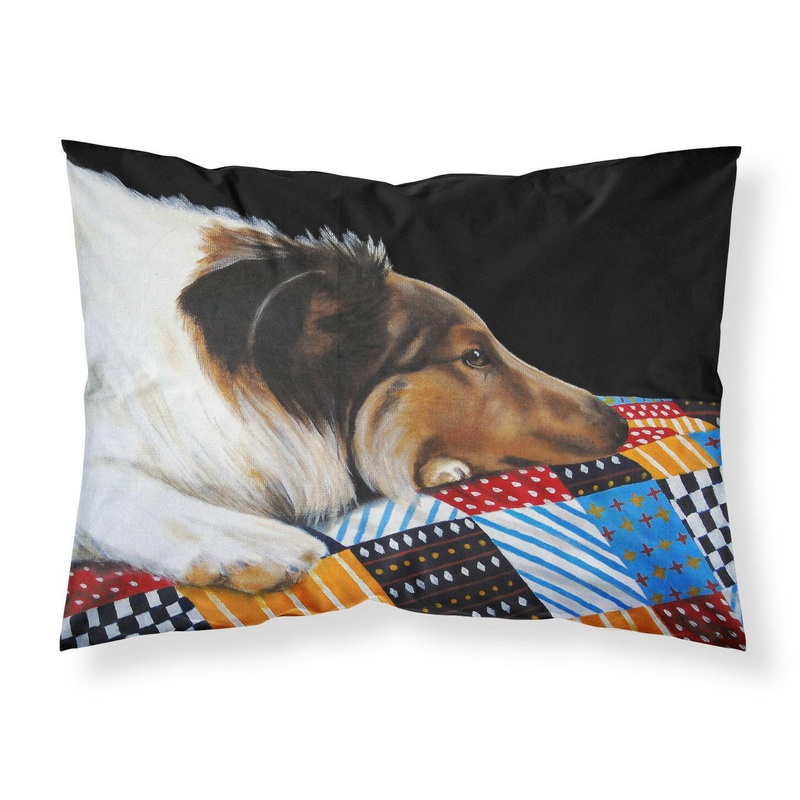 Day Dreamer Collie Fabric Standard Pillowcase  Artistic Decorative Front, White Back AMB1037PILLOWCASE