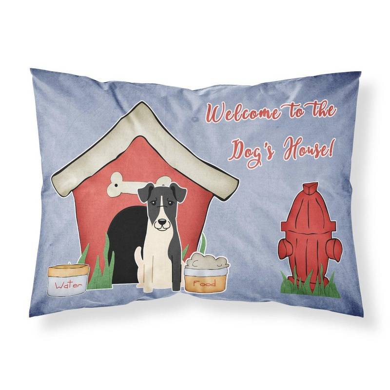 Dog House Collection Smooth Fox Terrier Fabric Standard Pillowcase  Artistic Decorative Front, White Back BB2852PILLOWCASE