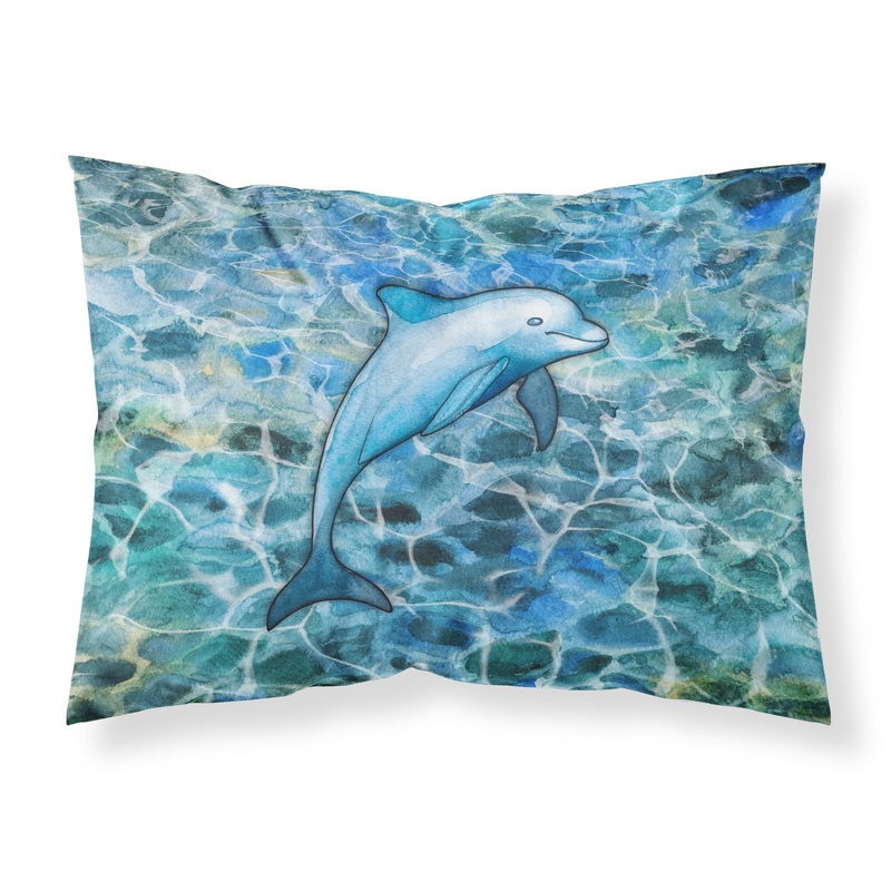 Dolphin Fabric Standard Pillowcase  Artistic Decorative Front, White Back BB5356PILLOWCASE